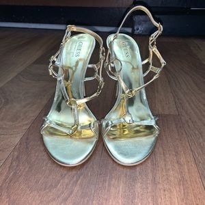 Guess by Marciano Gold Wodina Sandals